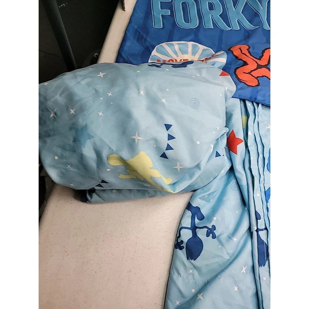 Toy Story 4 Twin Sheet  Blue Fitted and Flat Sheet Plus 1 Pillowcase
